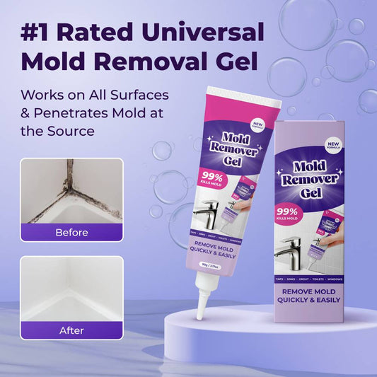 Mold Remover Gel | No-Scrub Cleaner for Bathroom Tile Grout, Kitchen Sinks, Window Frames & Washing Machine Seals