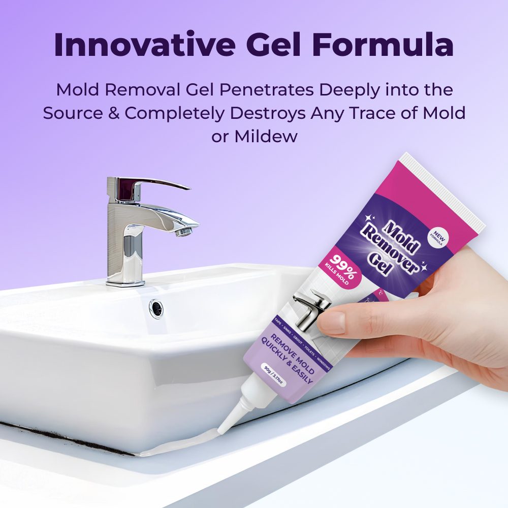Mold Remover Gel | No-Scrub Cleaner for Bathroom Tile Grout, Kitchen Sinks, Window Frames & Washing Machine Seals