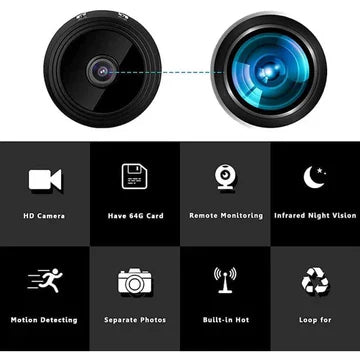 Mini Wireless Magnetic Camera | 1080P HD Video, Two-Way Audio & Night Vision for Home, Office & Nursery Monitoring