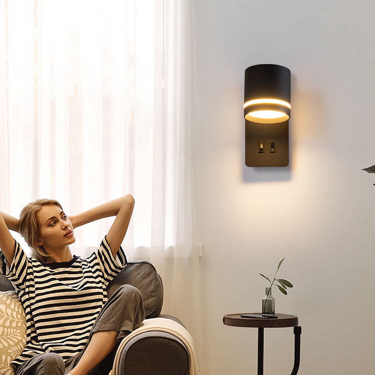 Rotatable LED Square Wall Sconce - Nordic Minimalist Spotlight for Reading & Accent Lighting