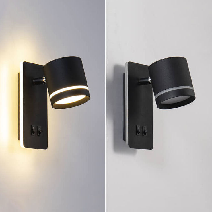 Rotatable LED Square Wall Sconce - Nordic Minimalist Spotlight for Reading & Accent Lighting