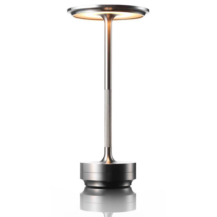 Cordless Metallic Table Lamp | Dimmable, Water-Resistant & Adjustable Light for Indoor and Outdoor Use