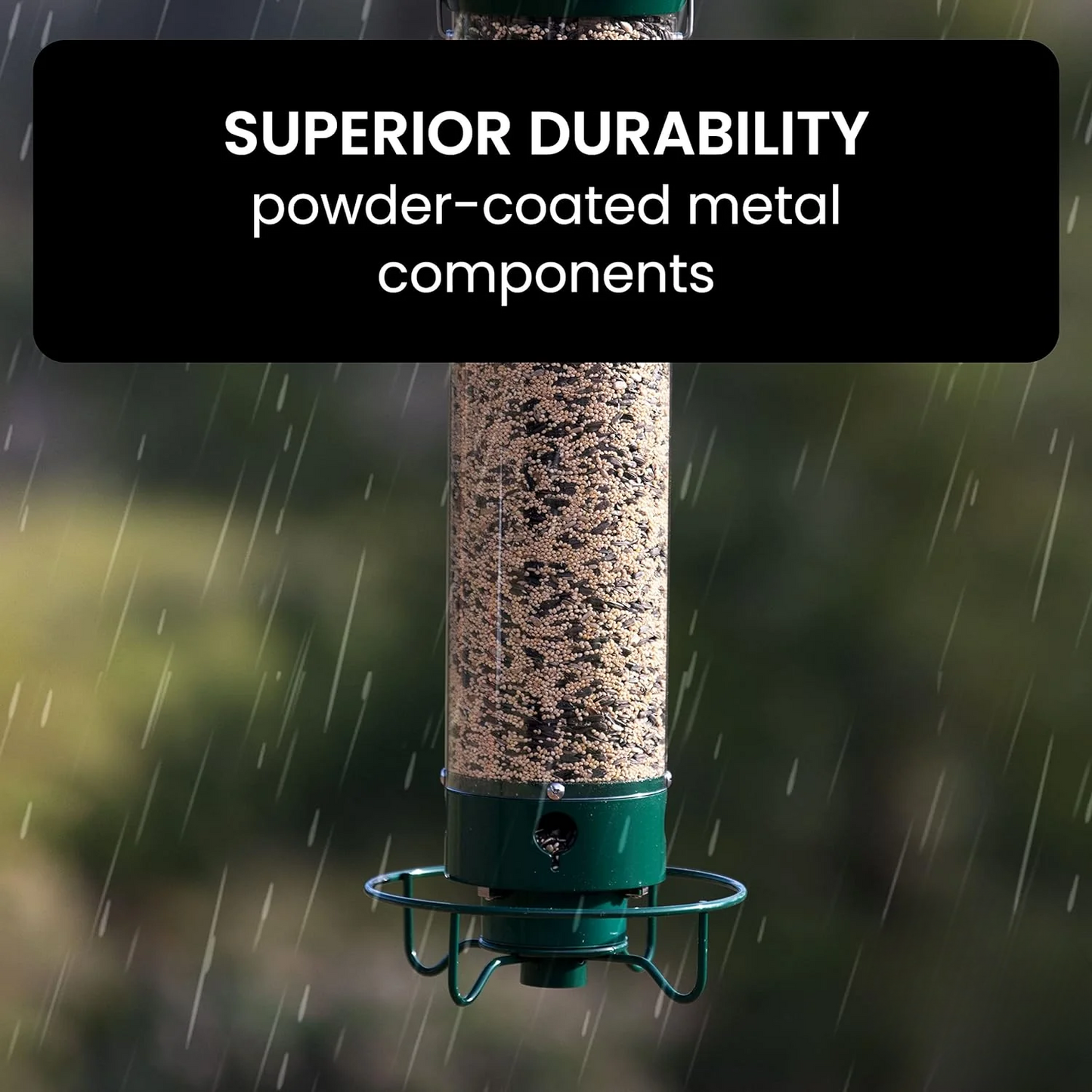 Squirrel Proof Bird Feeder | Weight-Activated Spinning Perch & Durable Metal Design for Backyard Birdwatching