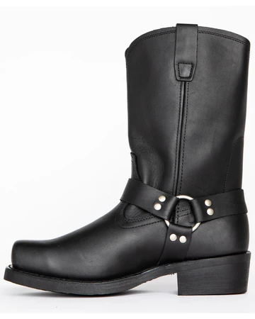 Men's Black Harness Boot - Non-Slip, Oil-Resistant & Ideal for Rugged Outdoor Wear