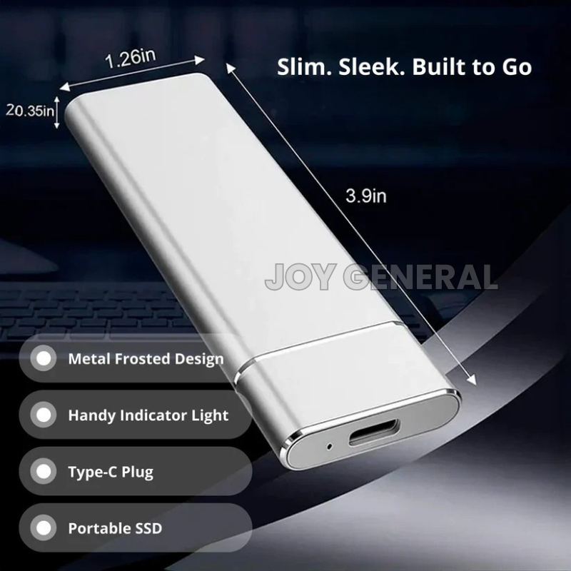Portable SSD External Hard Drive 4TB 8TB 16TB – High Speed USB 3.1 Type-C Storage for Laptop, MacBook, Desktop & Windows PC