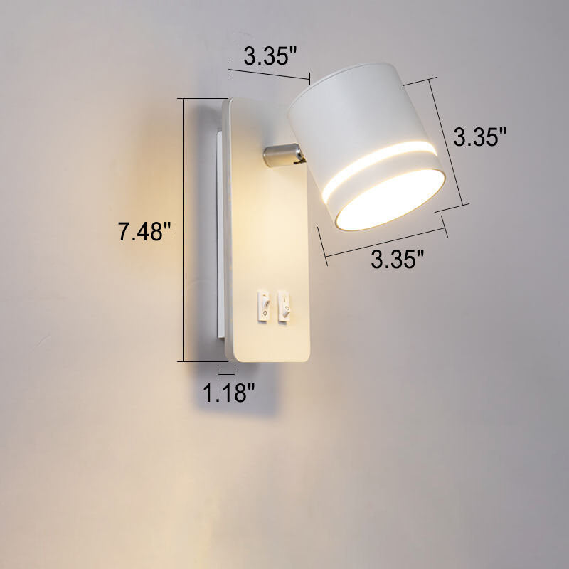 Rotatable LED Square Wall Sconce - Nordic Minimalist Spotlight for Reading & Accent Lighting