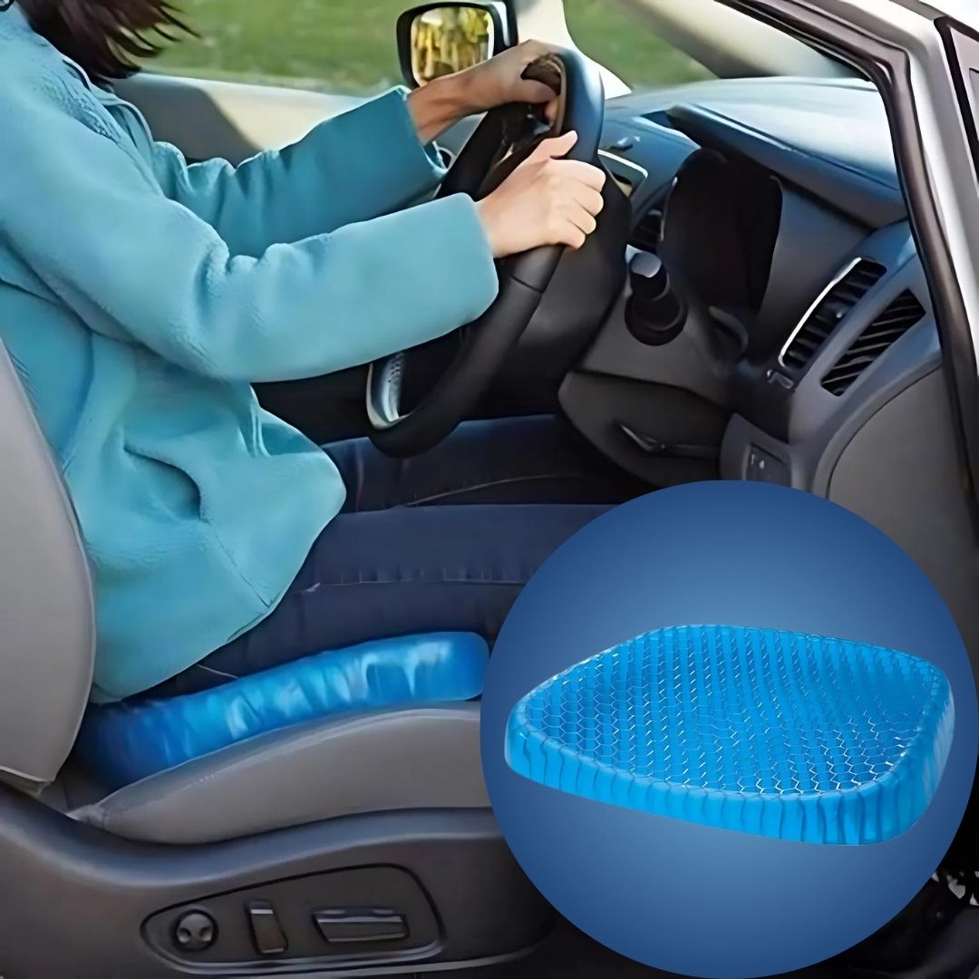 Orthopedic Gel Seat Cushion | Pressure Relief, Tailbone & Lower Back Support for Office Chair, Car & Wheelchair Use