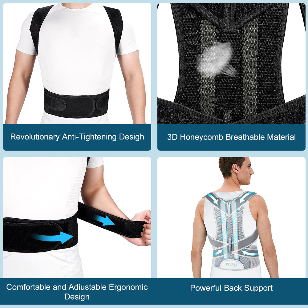 Unisex Back Brace Support Posture Corrector | Adjustable, Lightweight Design for Back Pain Relief & Support During Heavy Lifting