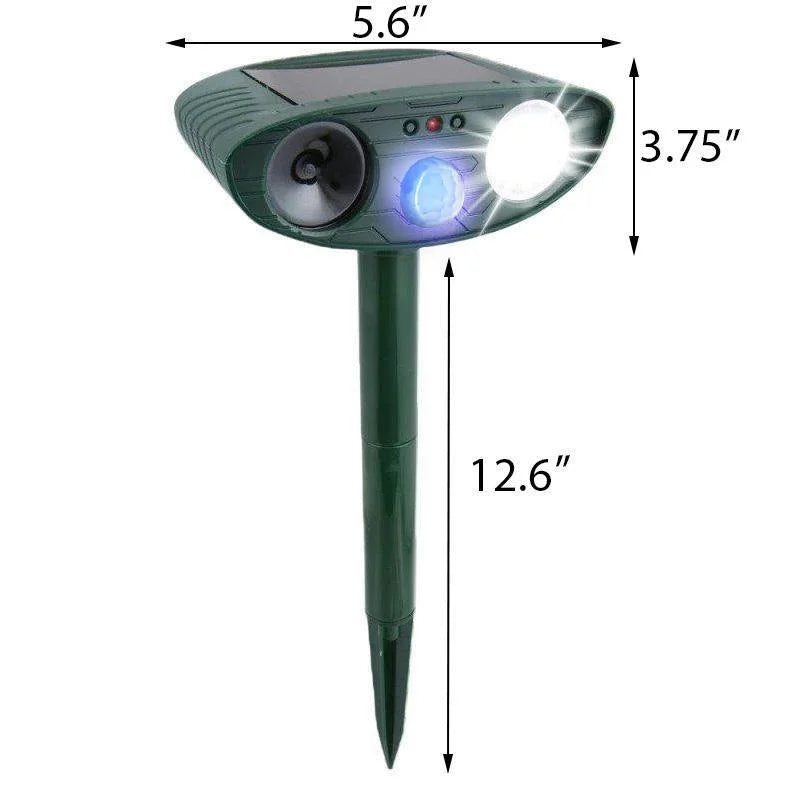 Solar-Powered Ultrasonic Deer Repeller - Effective Deer Deterrent for Gardens & Yards, Repels Deer Within 48 Hours