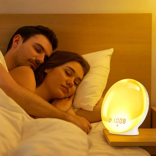 Sunrise Alarm Clock | Best Natural Wake-Up Sunrise Light with Ambient Lighting for Heavy Sleepers & Dark Mornings