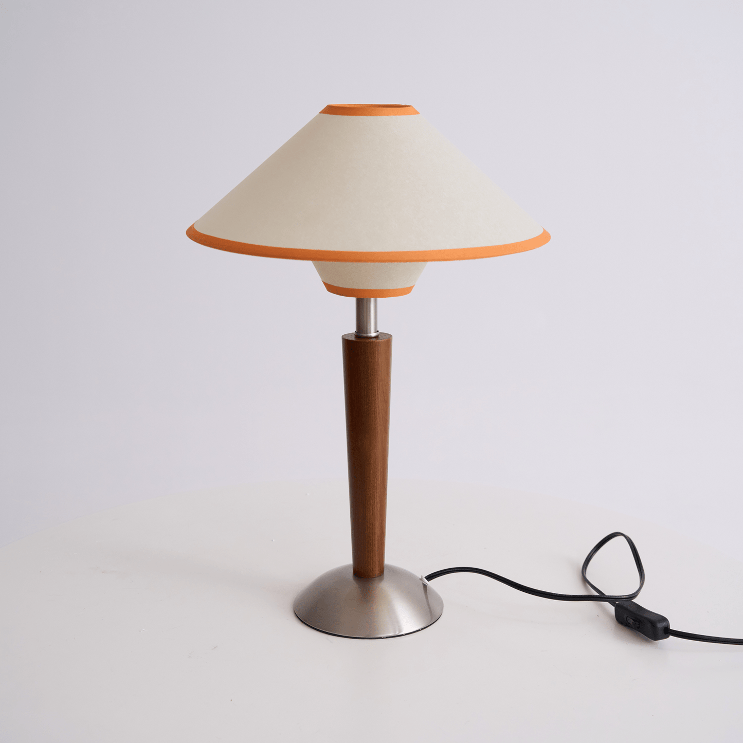 Wooden Table Lamp | Sleek Design with Fabric Shade & Ideal for Indoor Use in Modern Living Spaces