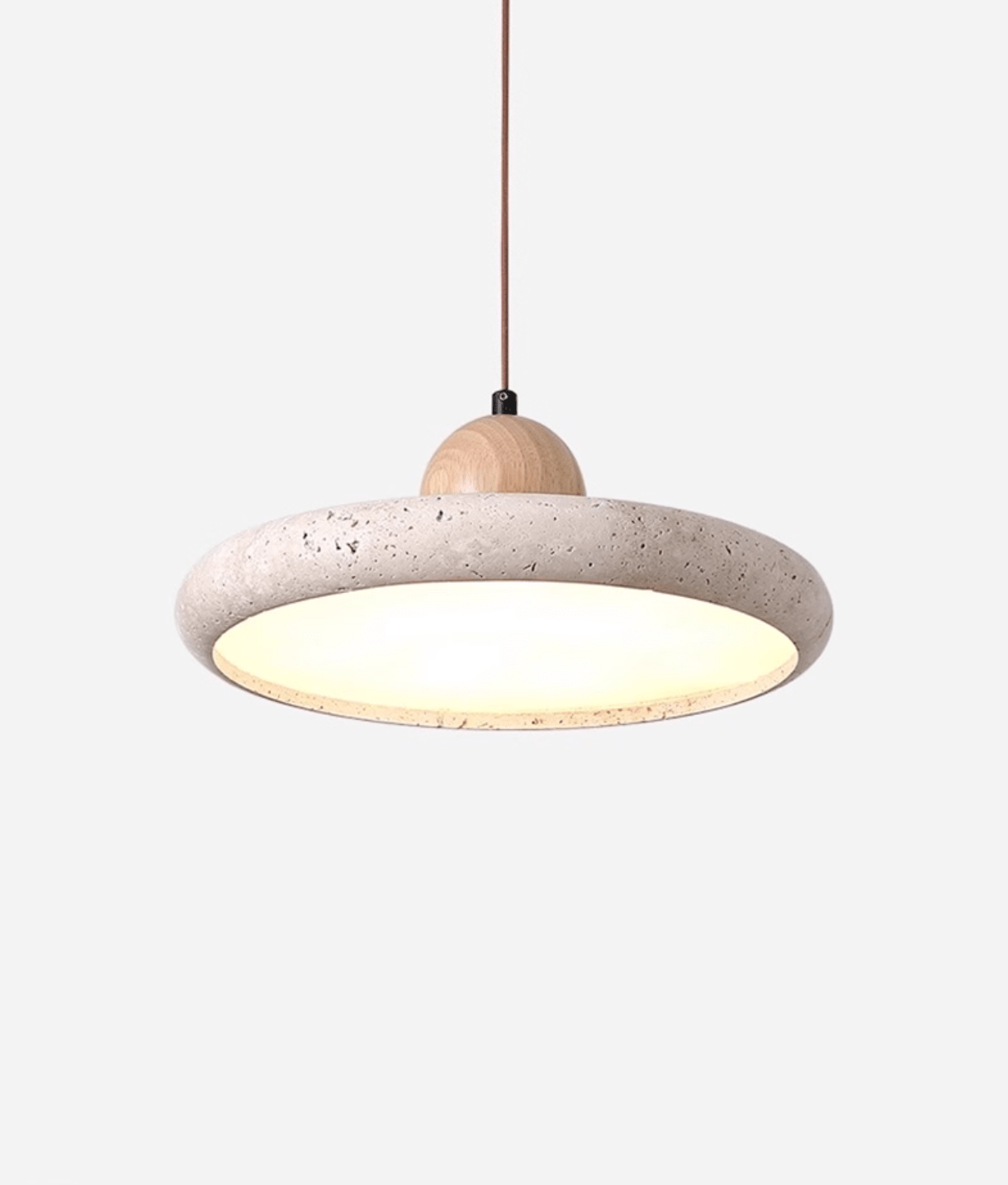 Yellow Travertine Pendant Light | Dimmable, Integrated LED & Ideal for Indoor Spaces