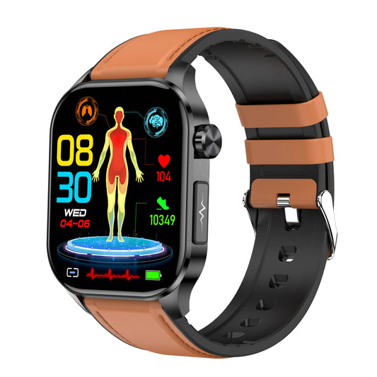 Health Smart Watch with ECG, Blood Pressure & Blood Sugar Monitoring | 24/7 Heart Rate Tracking for Fitness & Health Management