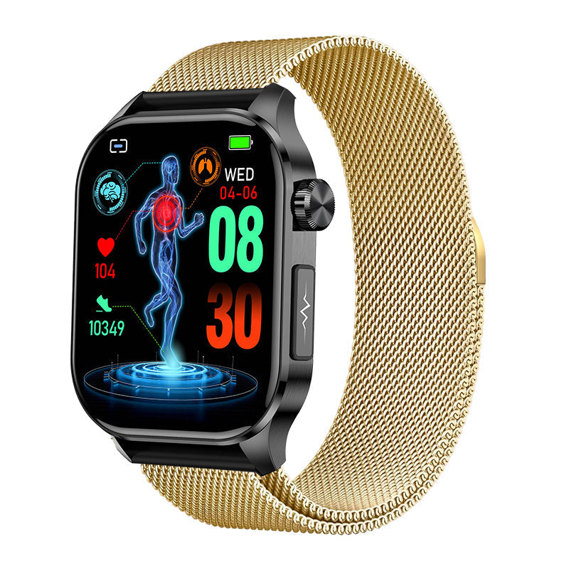 Health Smart Watch with ECG, Blood Pressure & Blood Sugar Monitoring | 24/7 Heart Rate Tracking for Fitness & Health Management