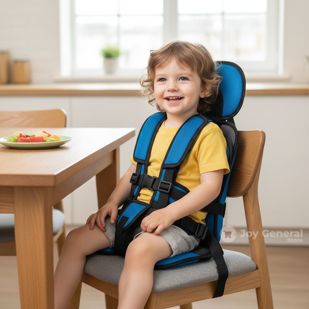 Kids Portable  Seat Safety Harness - Safe Foldable Booster Seat for Children's for Home, Restaurants & Travels