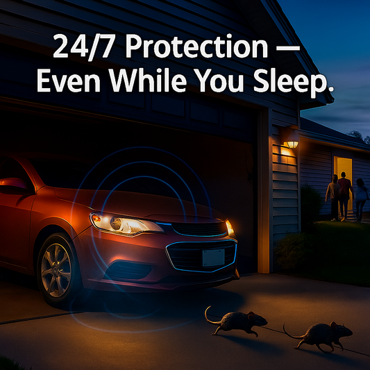 Ultrasonic Car Mice Repeller | Portable. Self-Powered & Effective for Vehicle Protection Against Rodents