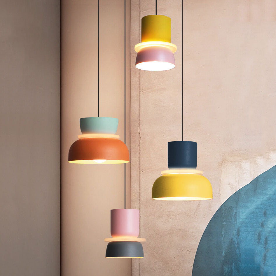 LED Pendant Light in Nordic Colorful Macaron Design for Kitchen Island & Dining Room