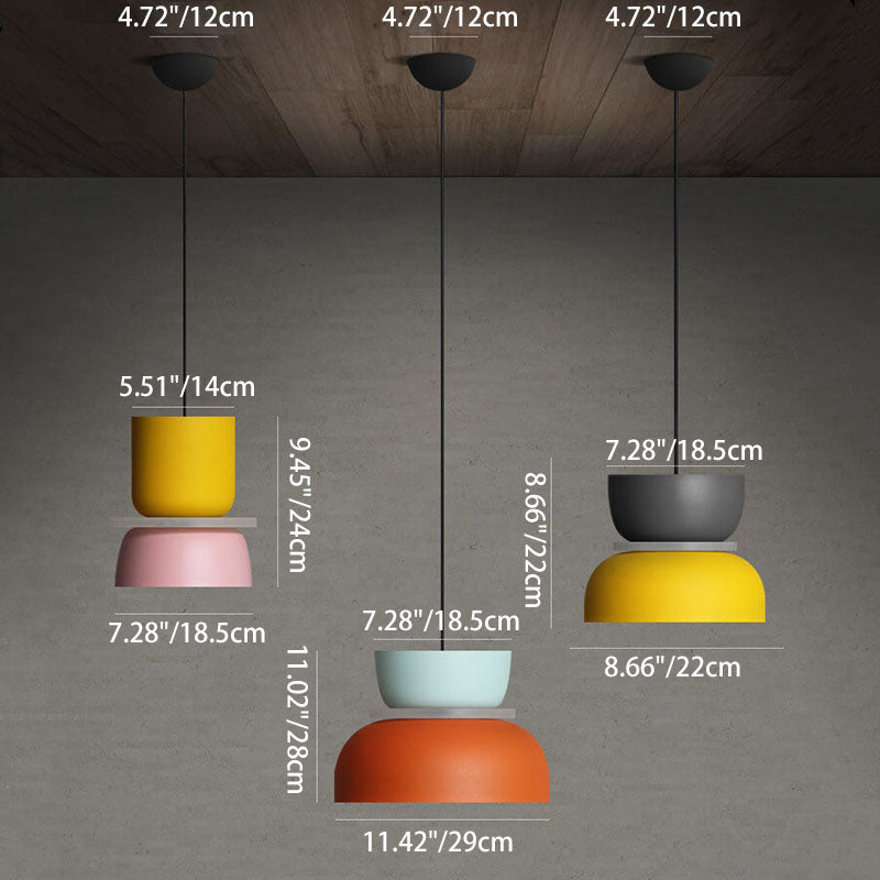 LED Pendant Light in Nordic Colorful Macaron Design for Kitchen Island & Dining Room