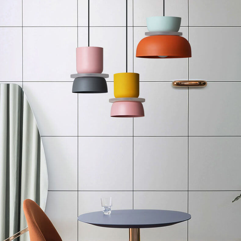LED Pendant Light in Nordic Colorful Macaron Design for Kitchen Island & Dining Room