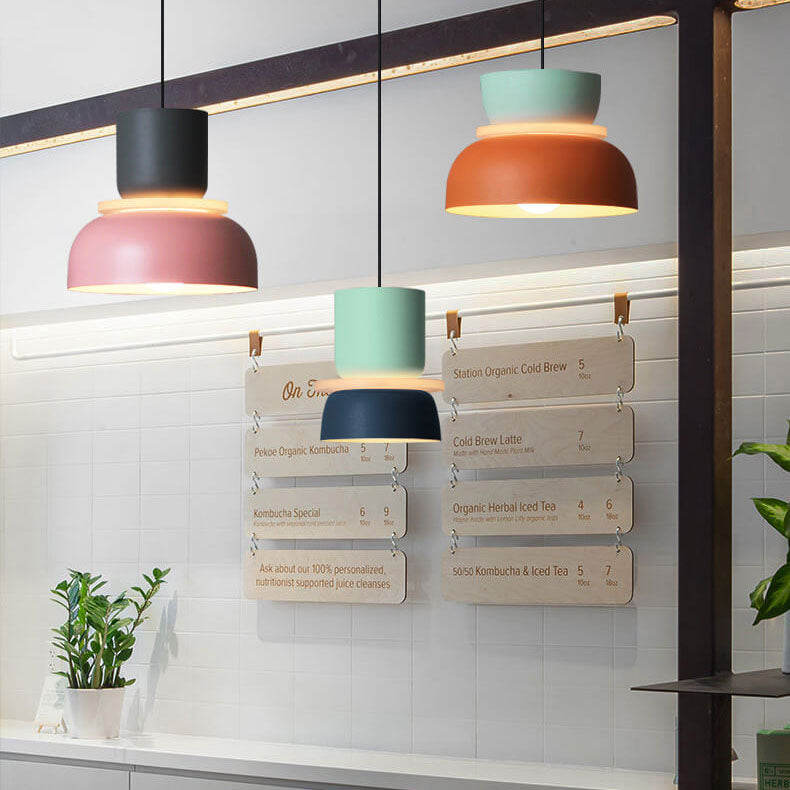 LED Pendant Light in Nordic Colorful Macaron Design for Kitchen Island & Dining Room