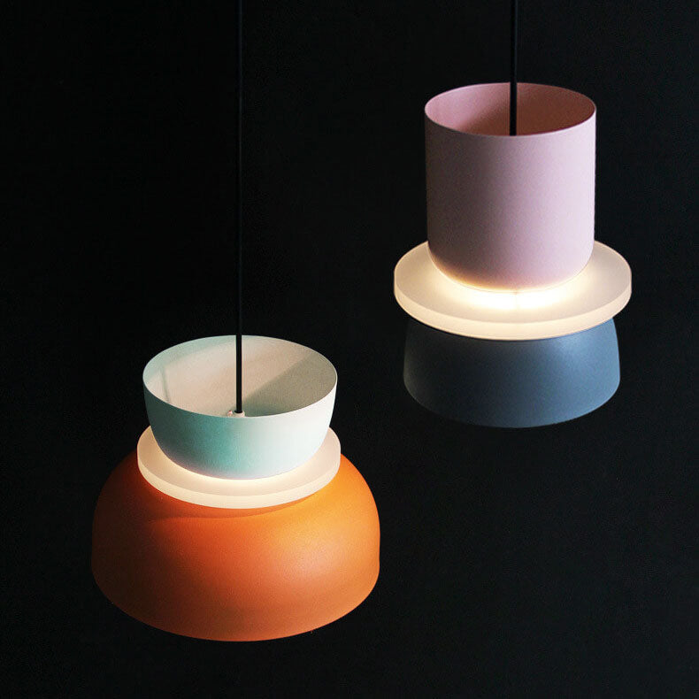 LED Pendant Light in Nordic Colorful Macaron Design for Kitchen Island & Dining Room