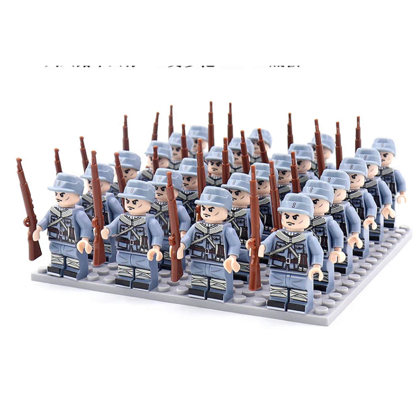 21PCs/set WWII Army Military Building Blocks German France Italy Japan Britain