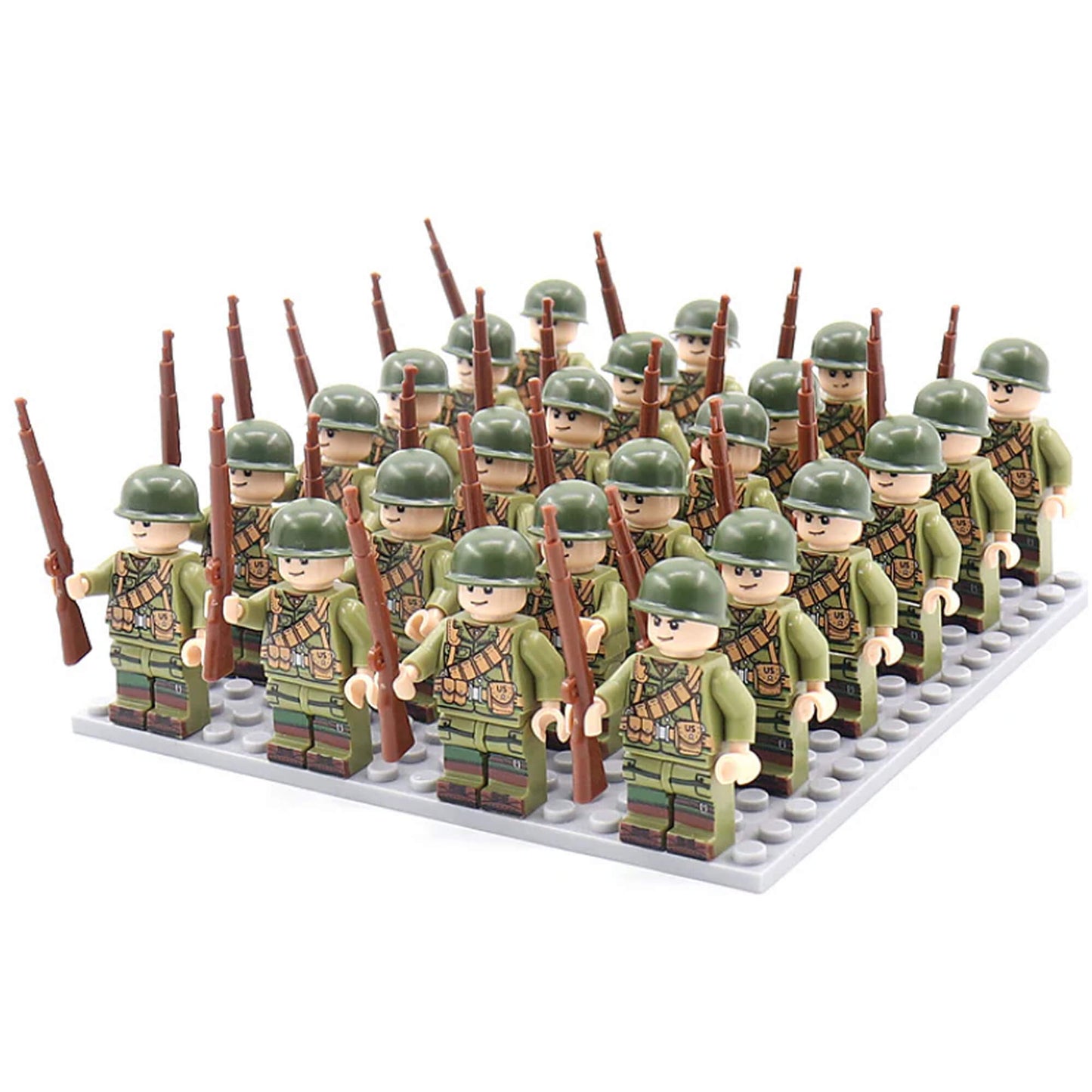 21PCs/set WWII Army Military Building Blocks German France Italy Japan Britain