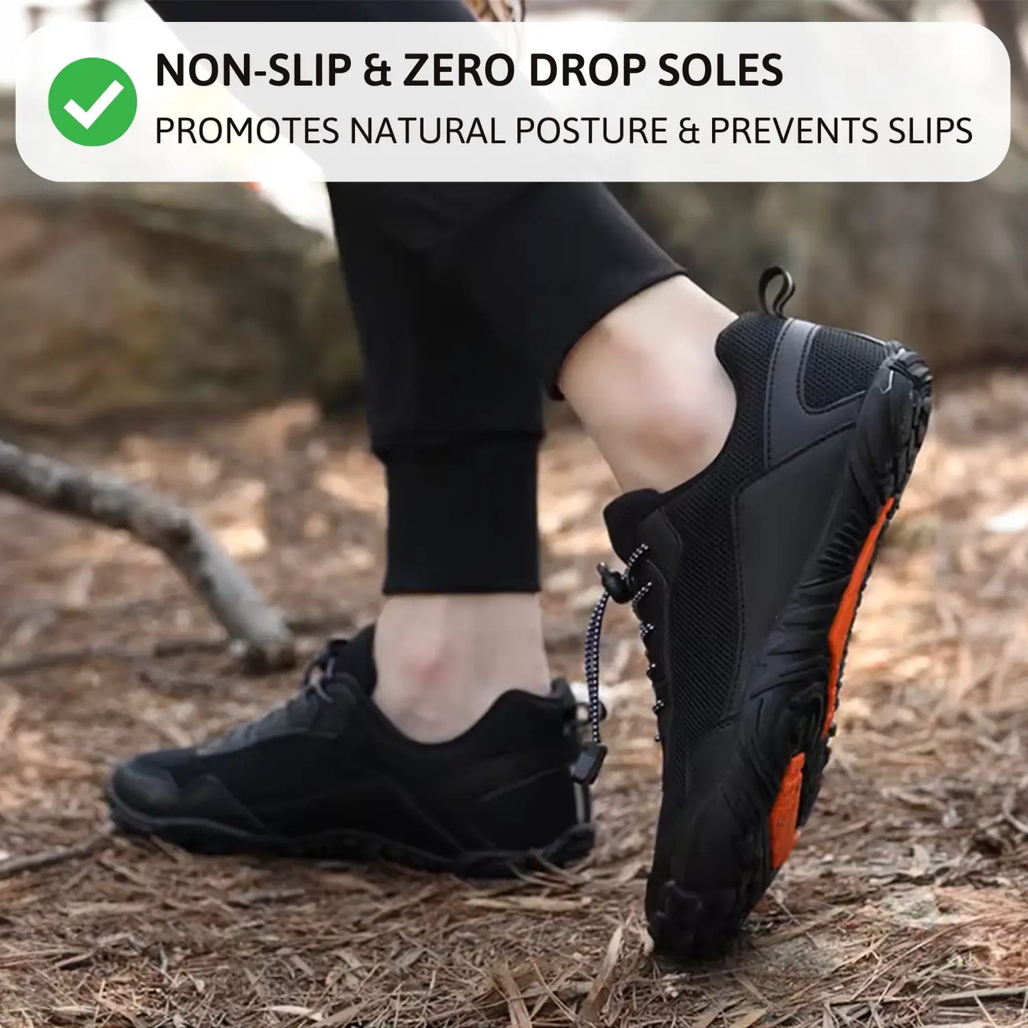 RootWalker™ Unisex Non-Slip Barefoot Hiking Shoes | Flexible, Protective Sole for Everyday Use and Outdoor Adventures