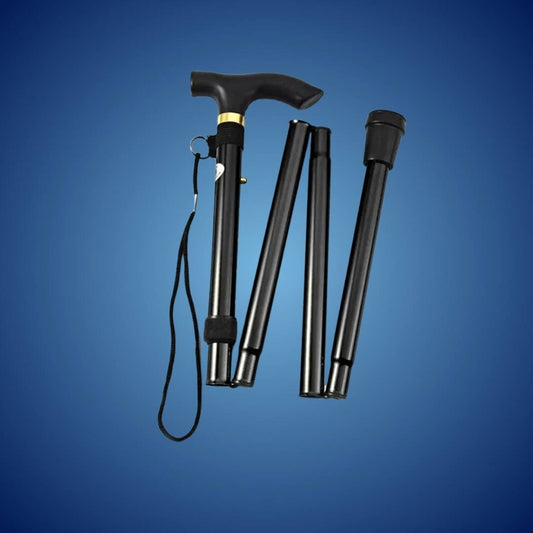 Folding Telescopic Walking Stick | Adjustable Height, Ergonomic Handle & Non-Slip Tip for Mobility Support and Outdoor Use