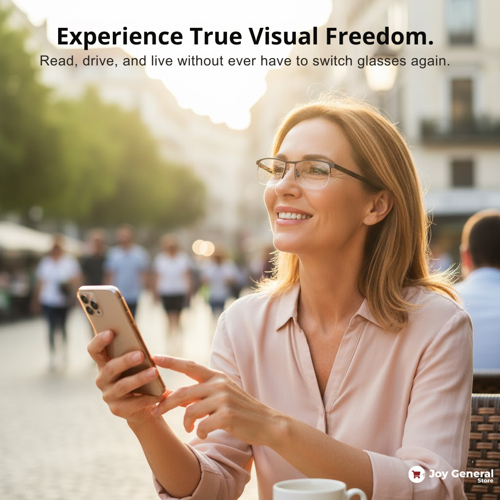German Intelligent Progressive Glasses | Anti-Fingerprint, UV Protection & Ideal for Reading and Driving