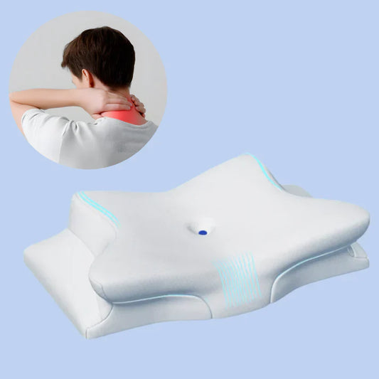 Memory Foam Neck Pillow | Ergonomic, Hypoallergenic & Ideal for Travel and Neck Pain Relief