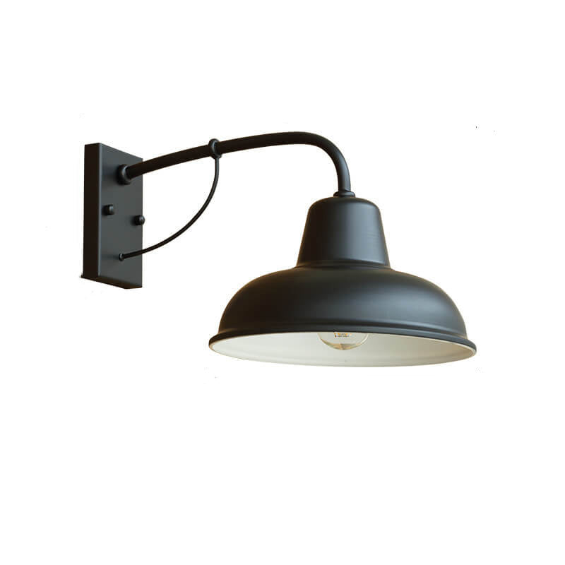 Vintage Iron Waterproof Outdoor Wall Sconce Light Fixture for Barns, Patios & Entryways