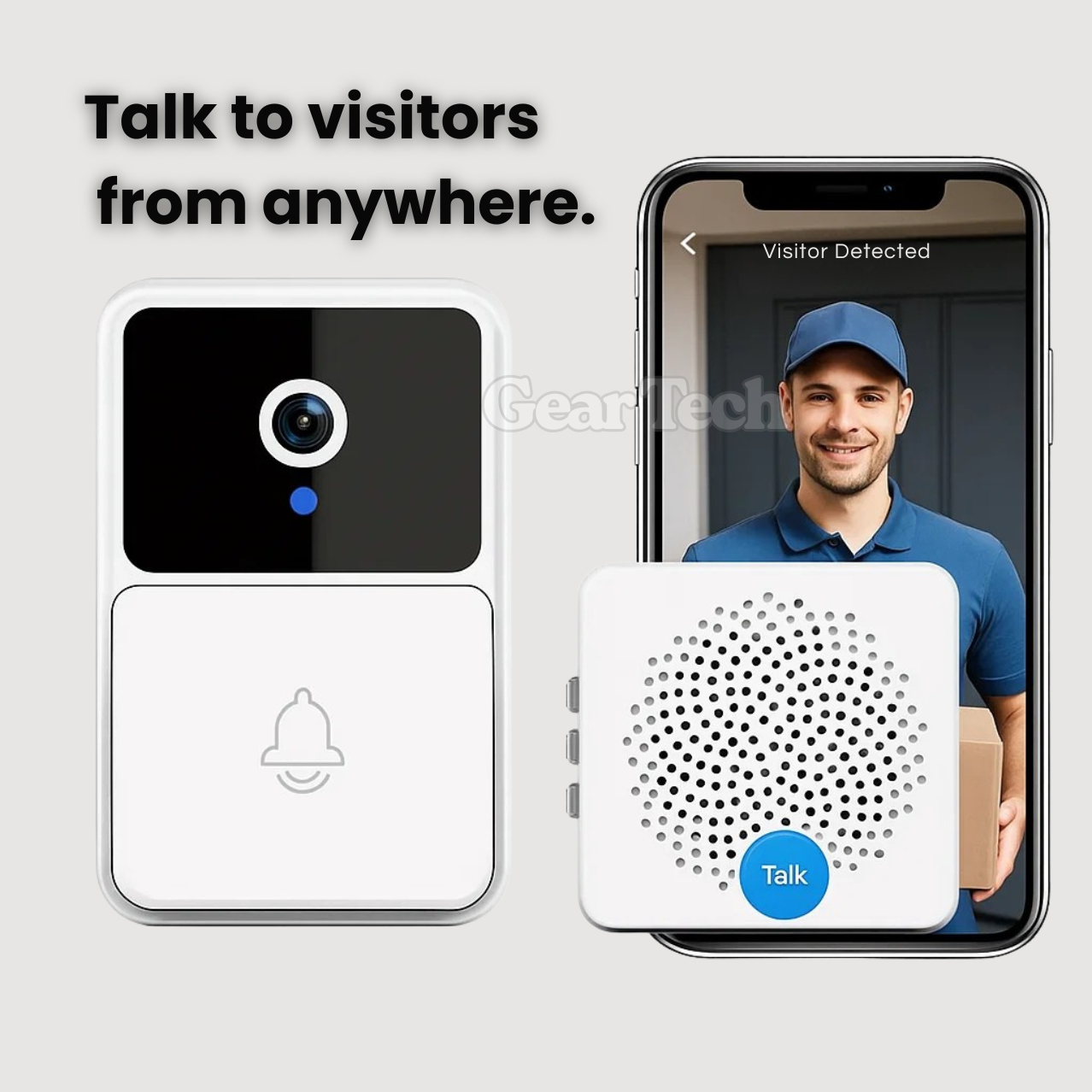 Smart Video Doorbell Camera | HD Wireless Ring Doorbell Camera with Two-Way Audio & Motion Detection – Best Doorbell Camera Canada Without Subscription
