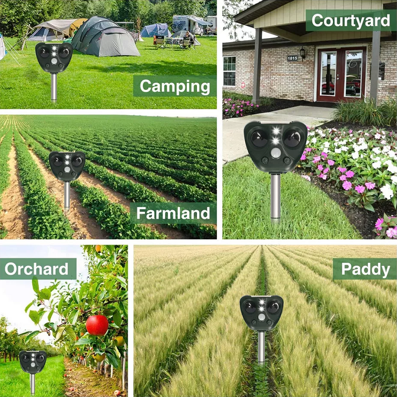 Ultrasonic Bird Repeller | Solar-Powered, Waterproof & Effective for Gardens, Yards, Farms & Outdoor Spaces