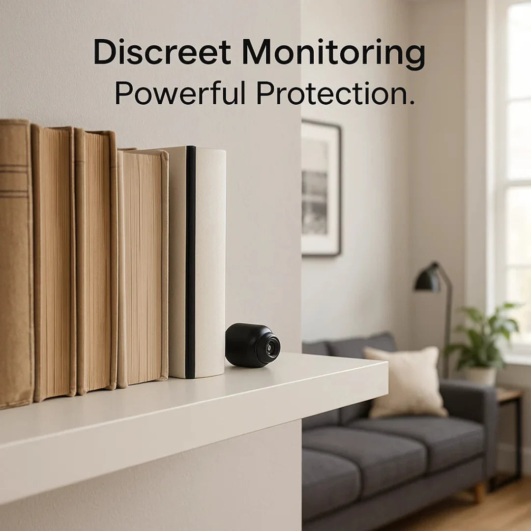Mini Wireless Hidden Camera with Audio - Compact Spy Camera for Home Security & Nanny Monitoring