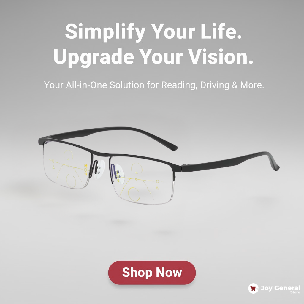 German Intelligent Progressive Glasses | Anti-Fingerprint, UV Protection & Ideal for Reading and Driving