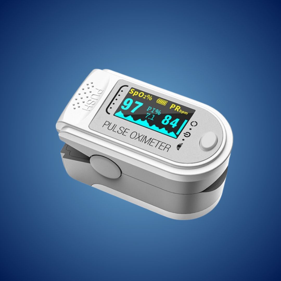 Fingertip Pulse Oximeter | Accurate SpO2 & Pulse Rate Monitoring with OLED Display for Home Health Tracking
