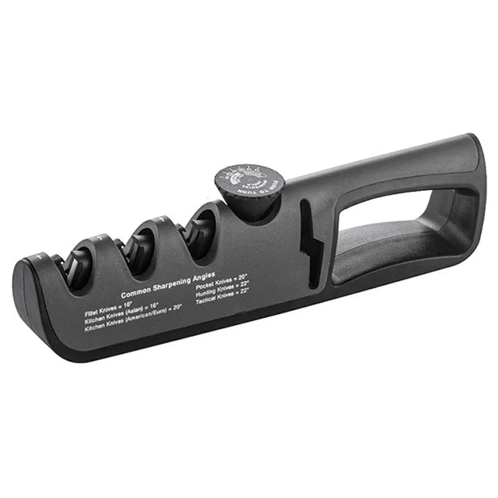 4-in-1 Knife Sharpener | Adjustable Angle, Ergonomic Design & Non-Slip Base for Kitchen Knives and Scissors