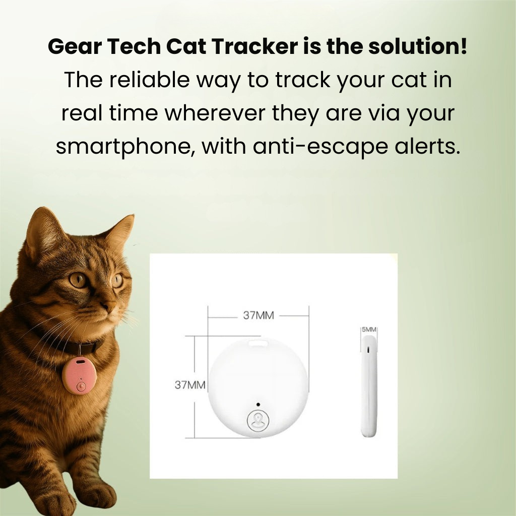 GPS Cat Tracker | Lightweight, Waterproof & No Subscription Needed for Real-Time Tracking