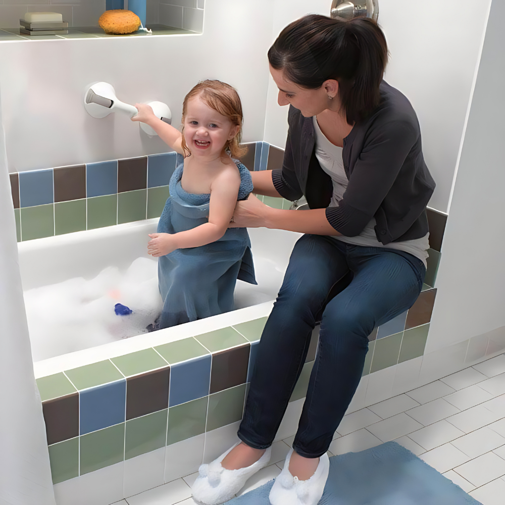 Bathroom Grab Bar with Suction Cups | Slip-Resistant, Easy Installation & Ideal for Seniors and Safety in the Shower