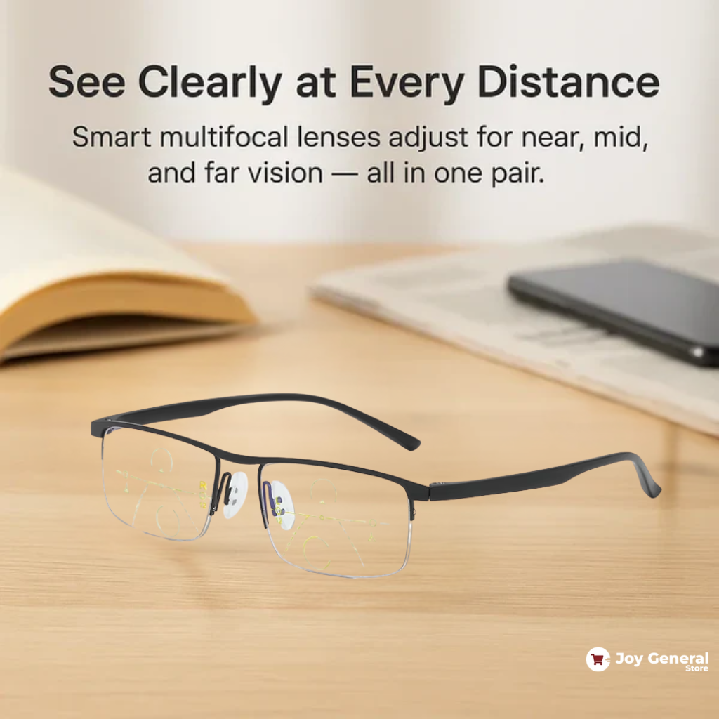 German Intelligent Progressive Glasses | Anti-Fingerprint, UV Protection & Ideal for Reading and Driving