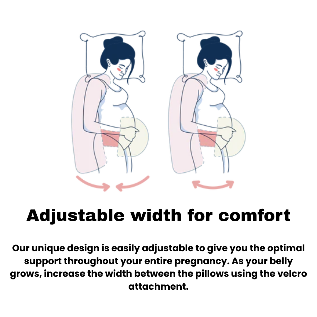 Adjustable Pregnancy Pillow with Full Body Support – Side-Sleeping Maternity Pillow for Pregnant Women | Back & Hip Pain Relief Body Pillow