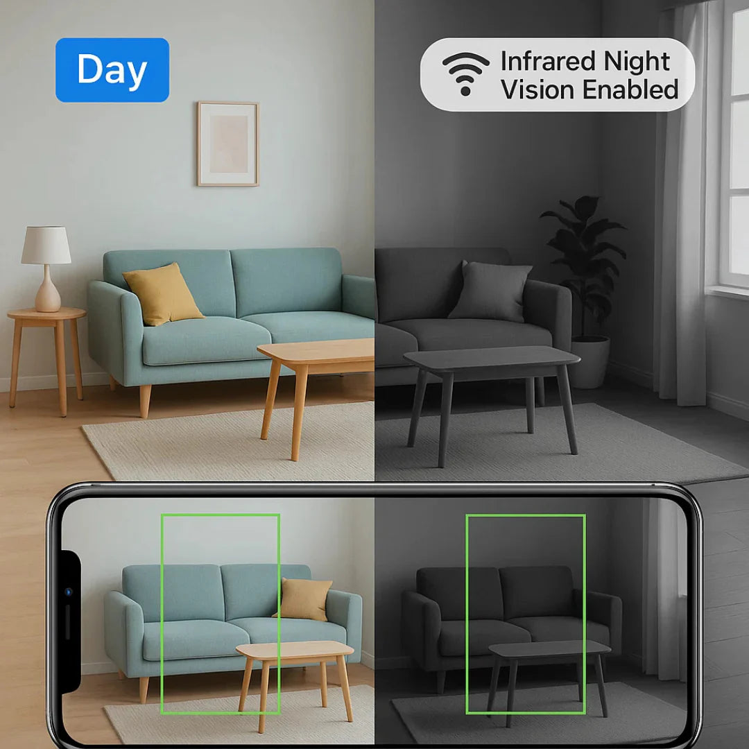 Mini Wireless Hidden Camera with Audio - Compact Spy Camera for Home Security & Nanny Monitoring