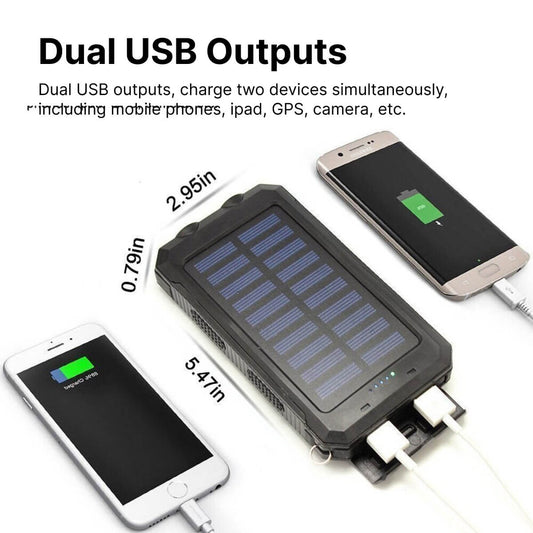 500000mAh Waterproof Solar Power Bank Charger for Outdoor Camping and Emergency Use