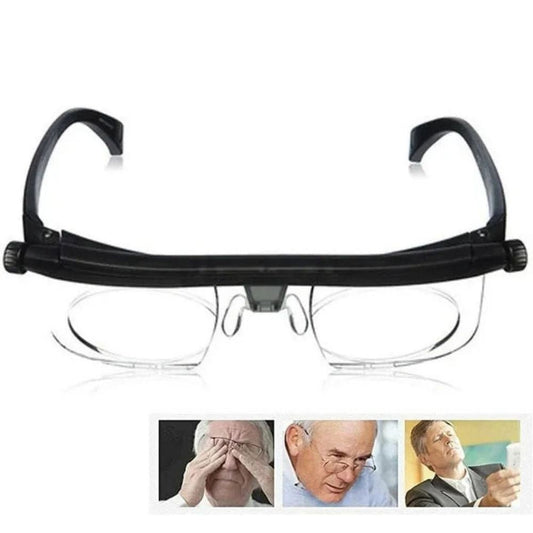 Adjustable Focus Glasses | Lightweight, Scratch-Resistant Lenses for Near and Far Sight Vision Correction