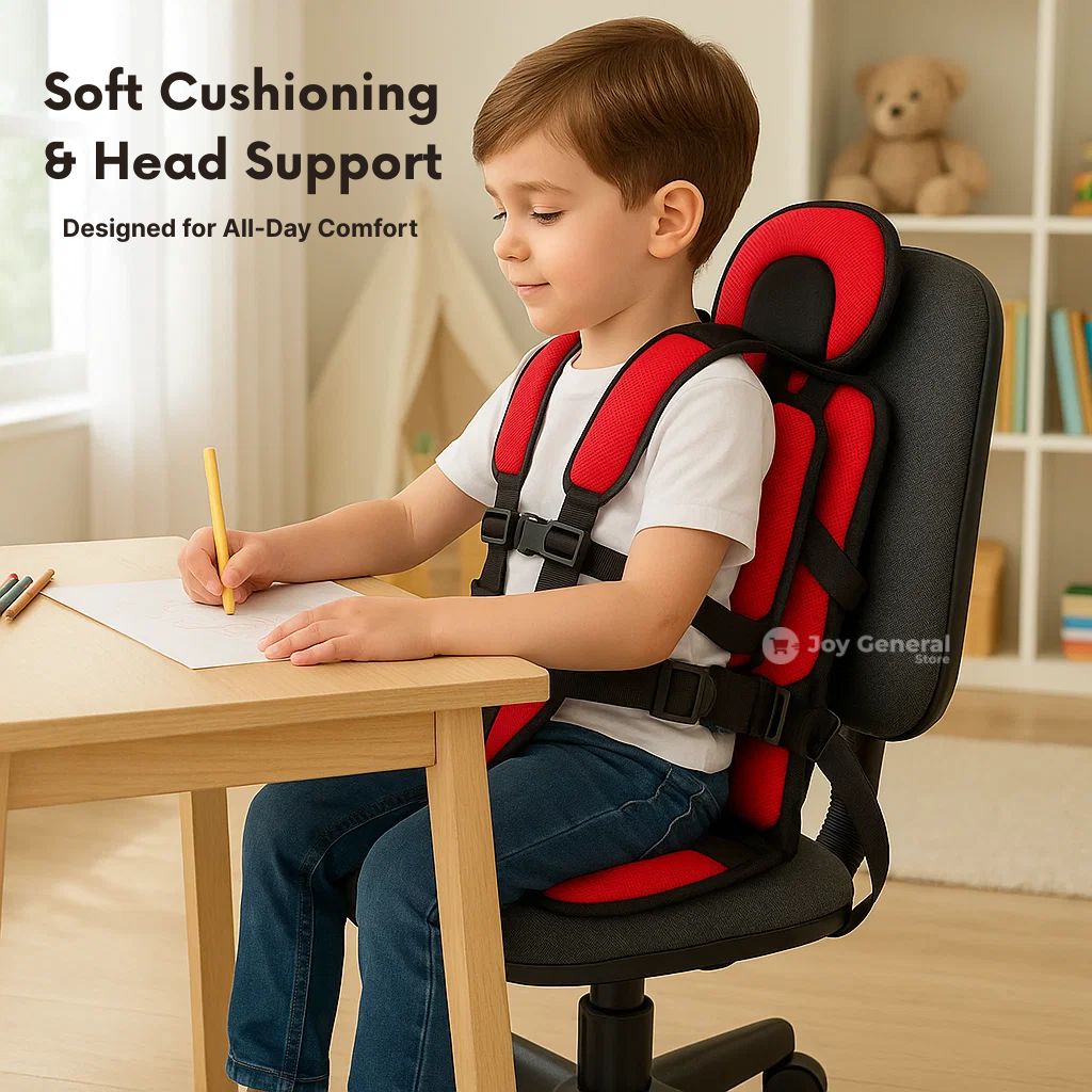 Kids Portable  Seat Safety Harness - Safe Foldable Booster Seat for Children's for Home, Restaurants & Travels