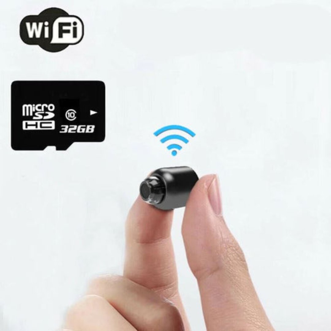 Mini Wireless Hidden Camera with Audio - Compact Spy Camera for Home Security & Nanny Monitoring