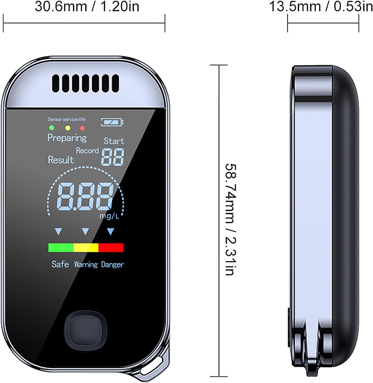 Professional Breathalyzer Test Alcohol Meter | High-Precision, Contactless Design Ideal for Car Breathalyzer Testing & Safe Driving alcohol Testing
