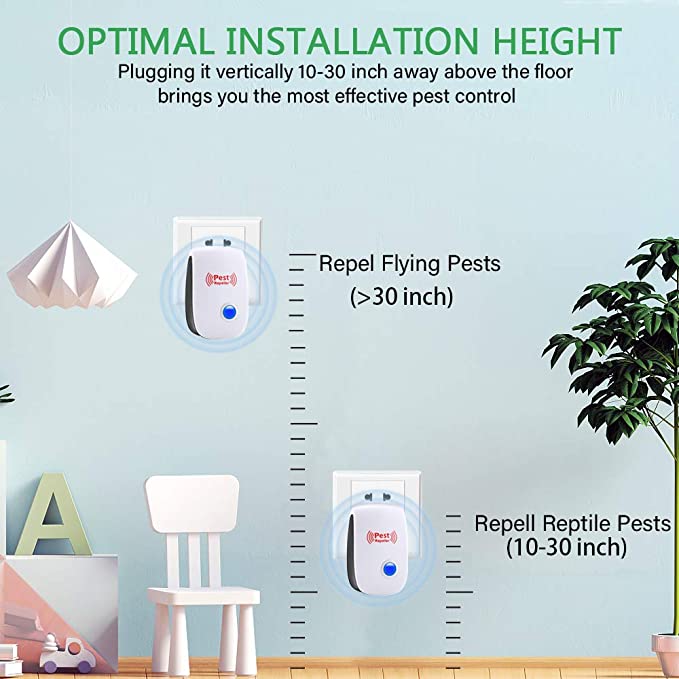 Ultrasonic Rat Repeller Device - Effective Pest Control for Rodents - Safe for Home & Garden Use, 48-Hour Results