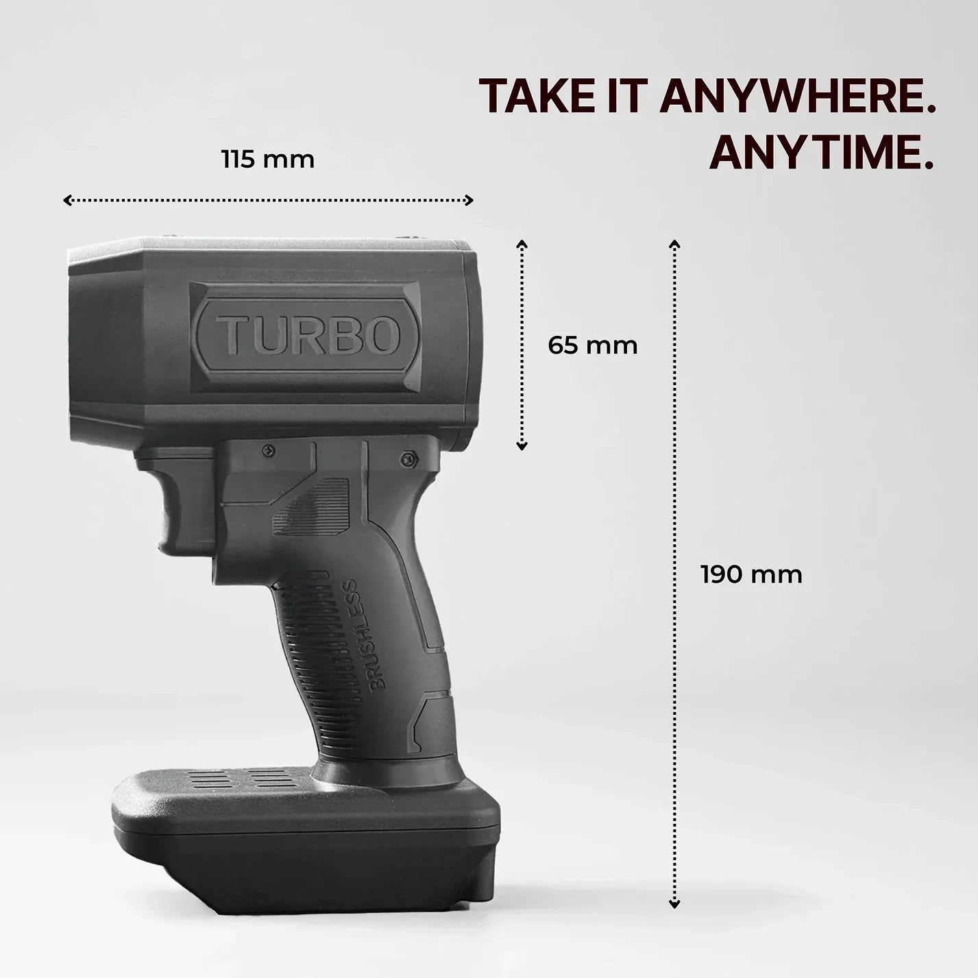 Turbo Jet Hyper-Blow™ v3 | 200 MPH Wind Speed Blower, Durable Carbon Fiber & Compatible with brand Batteries | Car Dryer Blower Turbo Fan